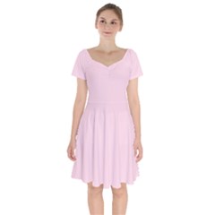Mimi Pink	 - 	short Sleeve Bardot Dress