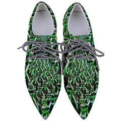 Bottles Green Drink Pattern Soda Refreshment Pointed Oxford Shoes