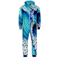 Blue Water Reflections Hooded Jumpsuit (men) by GardenOfOphir