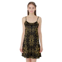 Pattern Seamless Gold 3d Abstraction Ornate Satin Night Slip