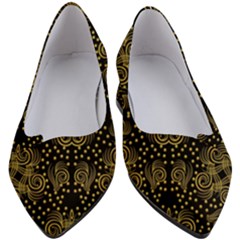 Pattern Seamless Gold 3d Abstraction Ornate Women s Block Heels 