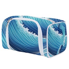 Simple Summer Wave Pattern Toiletries Pouch by GardenOfOphir