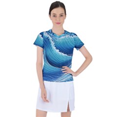 Simple Summer Wave Pattern Women s Sports Top by GardenOfOphir