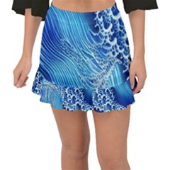 Wave Beach Iii Fishtail Mini Chiffon Skirt by GardenOfOphir