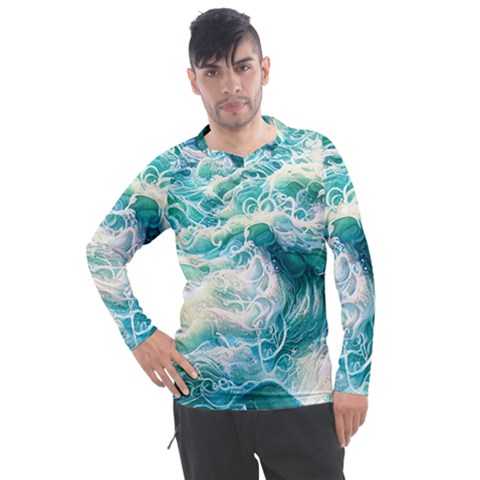 The Endless Sea Men s Pique Long Sleeve Tee by GardenOfOphir