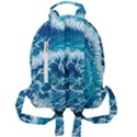 Abstract Blue Ocean Waves Iii Mini Full Print Backpack View2