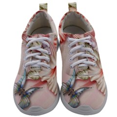 Glory Floral Exotic Butterfly Exquisite Fancy Pink Flowers Mens Athletic Shoes by Jancukart