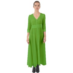 Snake Green	 - 	button Up Boho Maxi Dress by ColorfulDresses