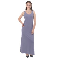Coin Grey	 - 	sleeveless Velour Maxi Dress by ColorfulDresses