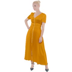 Orange Peel	 - 	button Up Short Sleeve Maxi Dress by ColorfulDresses