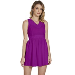 Lollipop Purple	 - 	sleeveless High Waist Mini Dress