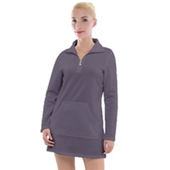 Fog Grey	 - 	long Sleeve Casual Dress by ColorfulDresses