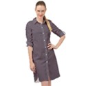 Fog Grey	 - 	Long Sleeve Mini Shirt Dress View1