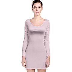 Primrose Pink	 - 	long Sleeve Velvet Bodycon Dress by ColorfulDresses