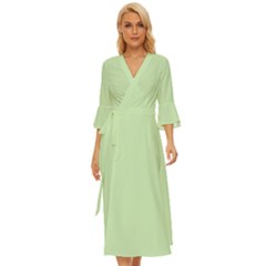 Tea Green	 - 	midsummer Wrap Dress by ColorfulDresses