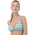 Chevron Pattern Giftt Knot Up Bikini Top View1