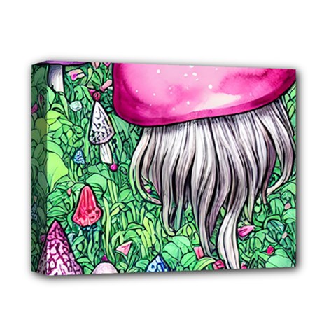 Liberty Cap Magic Mushroom Deluxe Canvas 14  X 11  (stretched) by GardenOfOphir