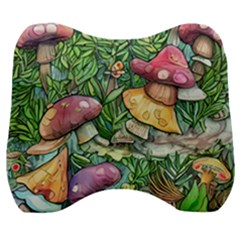 Sacred Mushroom Charm Velour Head Support Cushion by GardenOfOphir