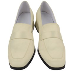 Corn Silk	 - 	chunky Heel Loafers by ColorfulShoes