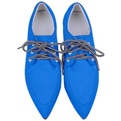Azure Blue	 - 	pointed Oxford Shoes by ColorfulShoes