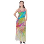 Abstract-14 Sleeveless Velour Maxi Dress