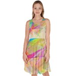 Abstract-14 Knee Length Skater Dress With Pockets