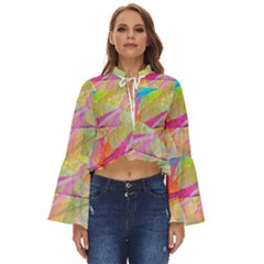 Abstract-14 Boho Long Bell Sleeve Top by nateshop