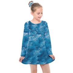 Blue Water Speech Therapy Kids  Long Sleeve Dress