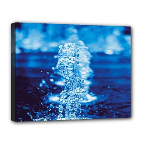 Water Blue Wallpaper Canvas 14  X 11  (stretched) by artworkshop