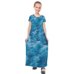 Blue Water Speech Therapy Kids  Short Sleeve Maxi Dress by artworkshop