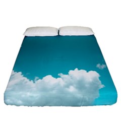 Clouds Hd Wallpaper Fitted Sheet (queen Size) by artworkshop