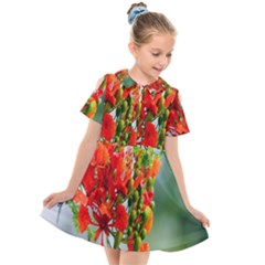 Gathering Sping Flowers Wallpapers Kids  Short Sleeve Shirt Dress by artworkshop