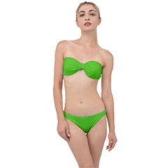 Bright Green	 - 	classic Bandeau Bikini Set by ColorfulSwimWear