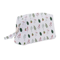 Leaves Mistletoe Plants Winter Wristlet Pouch Bag (medium)