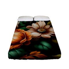 Floral Flower Blossom Bloom Flora Fitted Sheet (full/ Double Size)