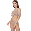 Toasted Almond Brown	 - 	Ruffle Edge Tie Up Bikini Set View2