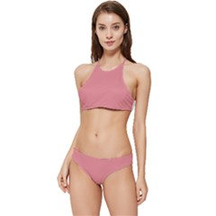 Strawberry Ice Pink	 - 	banded Triangle Bikini Set by ColorfulSwimWear