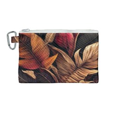 Ai Generated Leaves Tropical Palm Canvas Cosmetic Bag (medium) by Ravend