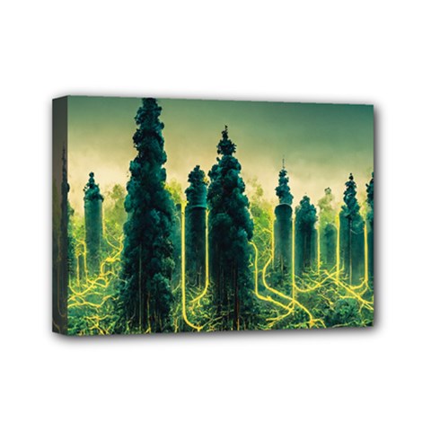 Ai Generated Soil Forest Crisis Nature Mini Canvas 7  X 5  (stretched) by Ravend