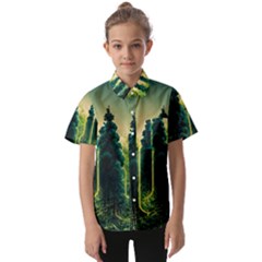 Ai Generated Soil Forest Crisis Nature Kids  Short Sleeve Shirt