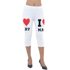 I Love Mary Lightweight Velour Capri Leggings  by ilovewhateva