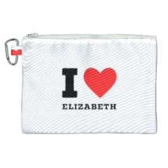 I Love Elizabeth  Canvas Cosmetic Bag (xl) by ilovewhateva