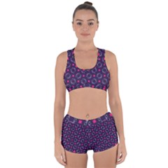 Geometric Pattern Retro Style Background Racerback Boyleg Bikini Set