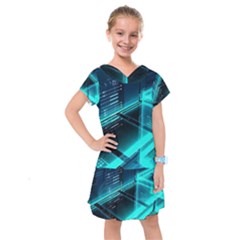 Background Patterns Geometric Glass Mirrors Kids  Drop Waist Dress