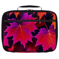 Leaves Purple Autumn Evening Sun Abstract Full Print Lunch Bag
