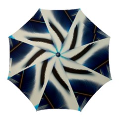 Feathers Pattern Design Blue Jay Texture Colors Golf Umbrellas by Ravend