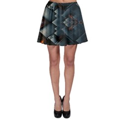 Background Pattern Geometric Glass Mirrors Skater Skirt by Ravend