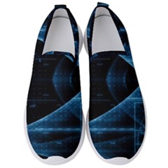 Technology Digital Business Polygon Geometric Men s Slip On Sneakers by Ravend