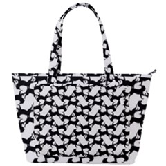 Playful Pups Black And White Pattern Back Pocket Shoulder Bag  by dflcprintsclothing