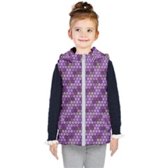 Pattern Seamless Design Decorative Hexagon Shapes Kids  Hooded Puffer Vest by Ravend
